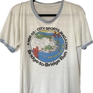 Vintage 1980s "KNBR 68 Bridge To Bridge Run" T-Shirt